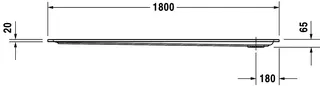 Duravit Starck Slimline Duschwanne, Rechteckig, 1800x900x65 mm, Weiß, Sanitä – Bild 5