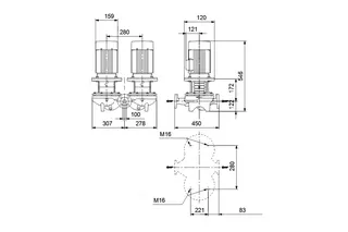 GRUNDFOS Trockenläuferpumpe TPD80-60/4-AI-F-A-BQQE PN6 3x400V – Bild 2