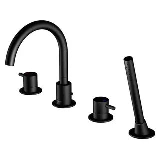 Steinberg 4-Loch Wannenrand-Armatur, Matt Black 100 2400 S, matt black