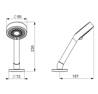 Handbrausegarnitur HANSABASICJET 0409 3-strahlig chr – Bild 3