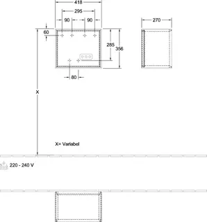 Villeroy & Boch Regalmodul Finion F58 418x356x270mm mit Beleuchtung FK/RE/AP: PD/HF/- – Bild 2