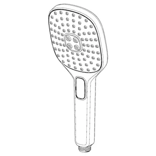 Handbrause HANSAACTIVEJET Style 8433 3-strahlig chr – Bild 4