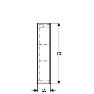 Geberit Option Spiegelschrank mit Beleuchtung zwei Türen, 75x70x15cm – Bild 5