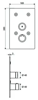 SCHELL UP-Dusche LINUS BASIC D-SC-T Selbstschl., Thermostat, edelstahl – Bild 3