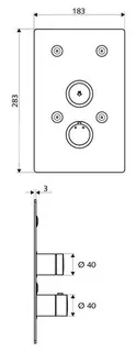 SCHELL UP-Dusche LINUS BASIC D-SC-T Selbstschl., Thermostat, edelstahl – Bild 4