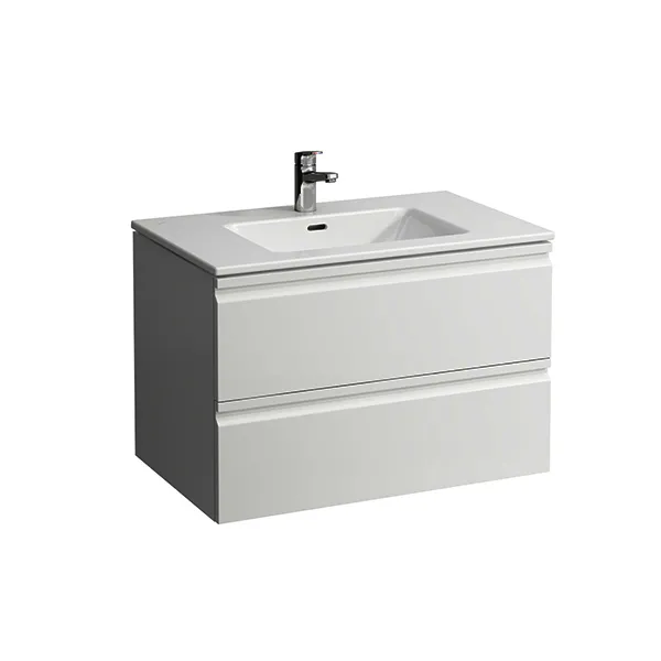 Laufen WT+WTU PRO S SET 500x800x545 1 Hahnlochmit Überlauf 2 Schubl. Griffmulde we/eiche hell