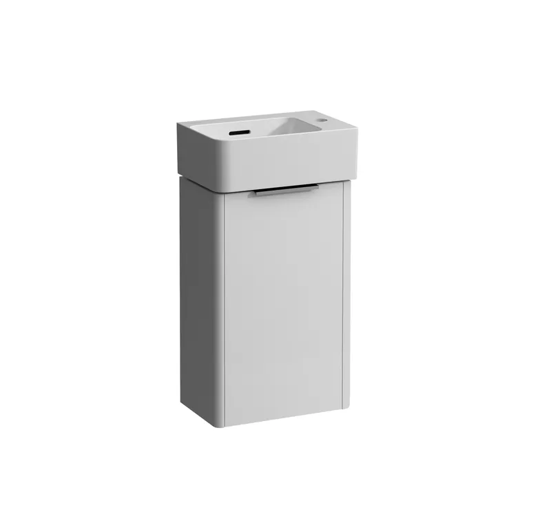 Laufen WT+WTU VAL SET 220x340x640 1 Hl mit Überlauf 1Tür Scharn.re m.Griff weiß/ulme dunk.