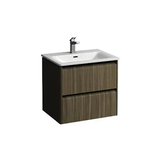 LF WT+WTU PALACE SET 450x600x545 1 Hl. 2Schubl. m.Griff schwarz weiß/ulme hell