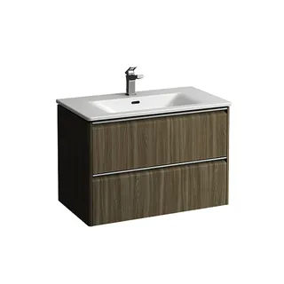 LF WT+WTU PALACE SET 450x800x545 1 Hl. 2Schubl. m.Griff alu. weiß/ulme hell