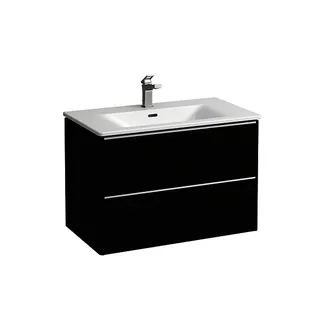 LF WT+WTU PALACE SET 450x800x545 1 Hl. 2Schubl. m.Griff alu. weiß/ulme dunkel