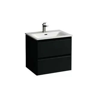 LF WT+WTU PALACE SET 450x600x545 1 Hl. 2Schubl. m.Griff schwarz we/verkehrsgrau