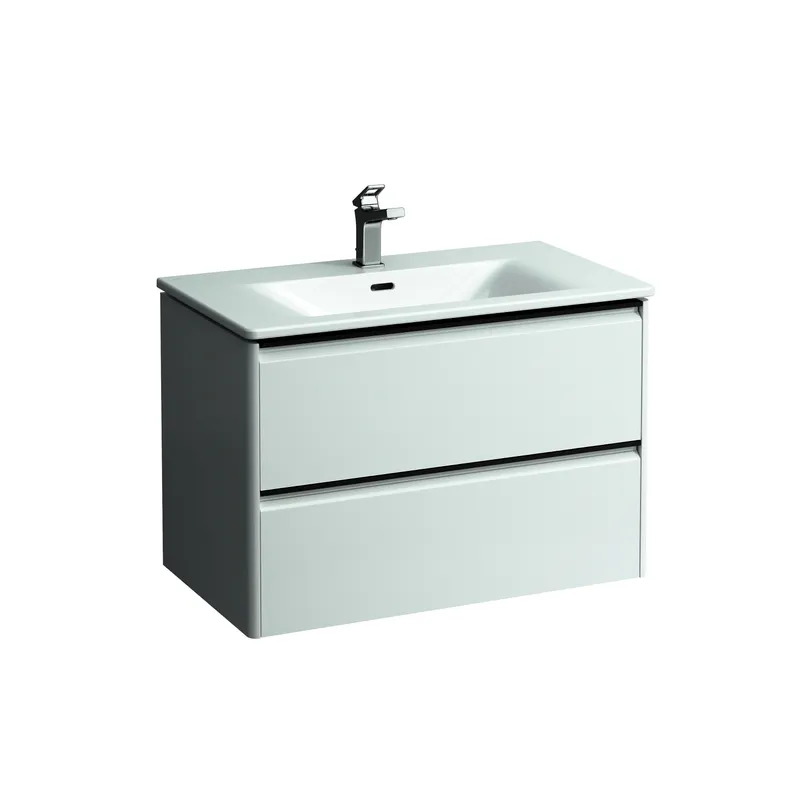 Laufen WT+WTU PALACE SET 450x800x545 1 Hahnloch 2Schubl. m.Griff schwarz we/multicolor
