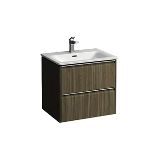 LF WT+WTU PALACE SET 450x600x545 1 Hl. 2Schubl. m.Griff alu. weiß/ulme hell