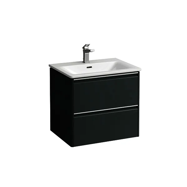 Laufen WT+WTU PALACE SET 450x600x545 1 Hahnloch 2Schubl. m.Griff alu. weiß/verkehrsgrau