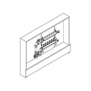 RAUTHERM Unit UP 75 HKV-D V2A 10 Kreise WMZ vertikal links – Bild 2