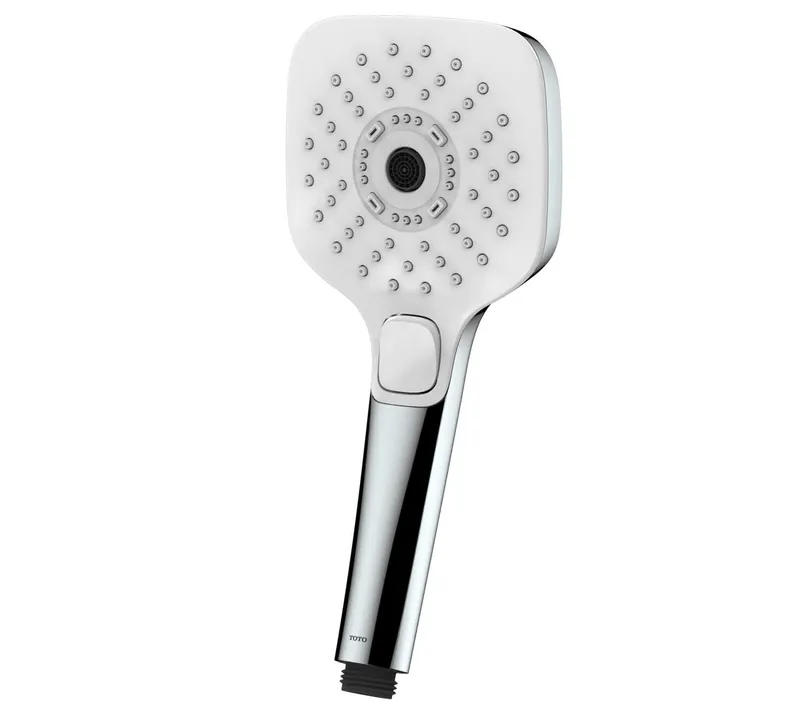 TOTO DaySpa Handbrause m. 3 Strahlarten eckig, weiß chrom