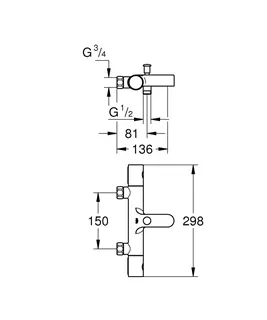 GROHE THM-Wannenbatterie Grohtherm 800 C 34770 ohne Anschlüsse chrom – Bild 5
