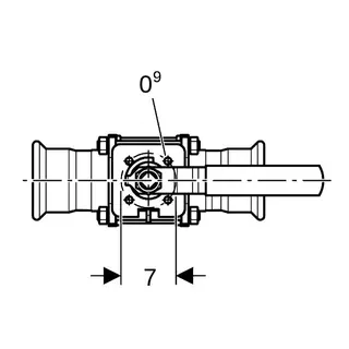 Geberit Mapress Kugelhahn NPW, mit Bet.-Hebel geflanscht d76,1 – Bild 5