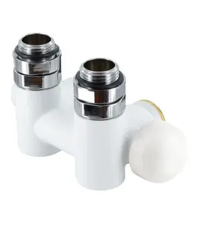 BEMM MEP-Ventil bivalent DN15x50 mm, Eck Weiss 9016