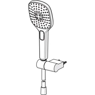 Handbrausegarnitur HANSAACTIVEJET Style 8438 3-strahlig chr – Bild 2