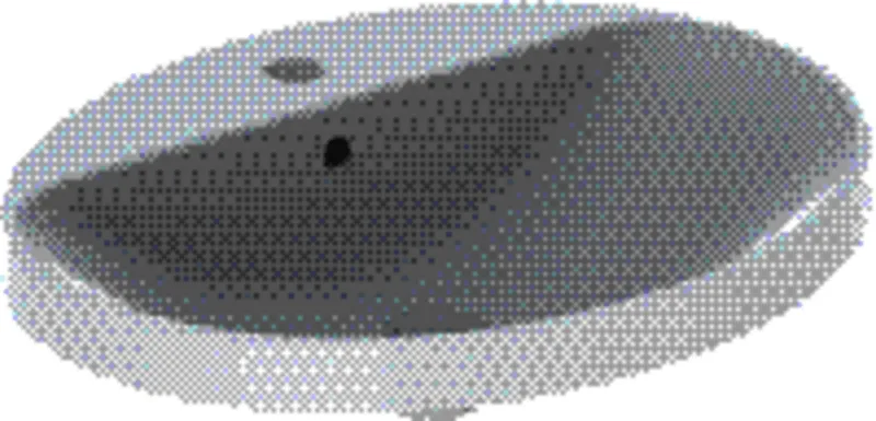 Geberit VariForm Einbauwaschtisch, oval mit HLB, 60x48cm, mit Überlauf, weiß gl