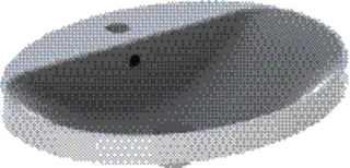 Geberit VariForm Einbauwaschtisch, oval mit HLB, 60x48cm, mit Überlauf, weiß gl