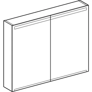 Geberit Option Spiegelschrank mit Beleuchtung zwei Türen, 90x70x15cm – Bild 3