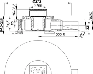 Bodenablauf DallDrain Select, DN 50, 100 x 100 mm – Bild 5