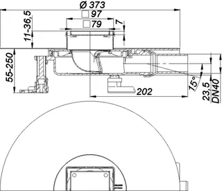 Bodenablauf DallDrain Individual Plan, DN 40, 100 x 100 mm – Bild 5