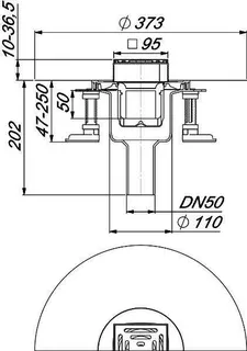 Bodenablauf DallDrain Pure senkr., DN50/DN100, 100x100 mm – Bild 5