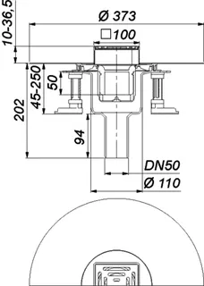 Bodenablauf DallDrain Select senkr., DN50/DN100, 100x100mm – Bild 5