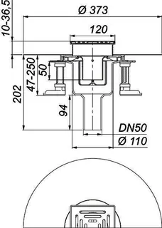 Bodenablauf DallDrain Select senkr., DN50/DN100, 120x120mm – Bild 4