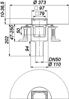 Bodenablauf DallDrain Individ. senkr., DN50/DN100, 100x100mm – Bild 4