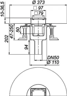 Bodenablauf DallDrain Individ. senkr., DN50/DN100, 100x100mm – Bild 5