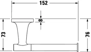 Duravit Starck T Papierrollenhalter, Schwarz Matt, 152x76x50 – Bild 4