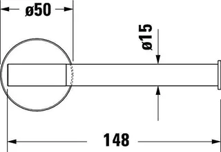 Duravit Starck T Papierrollenhalter, Schwarz Matt, 152x76x50 – Bild 5
