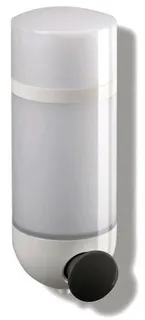 HEWI Seifenspender Sys 800 K, Halter reinweiß,Drucktaste farb. anthrazitgrau – Bild 2