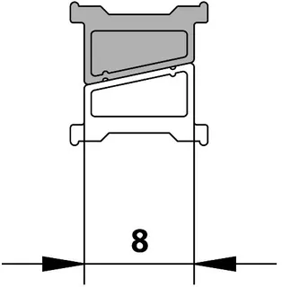 Kermi 6310 1x Magnetleiste Länge: 2000 mm Farbe: manhattan – Bild 2