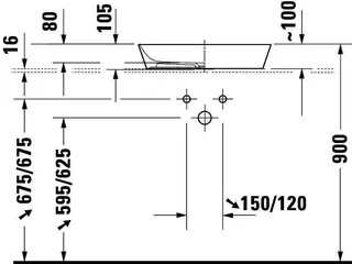 Duravit Aufsatzbecken Cape Cod 550mm Weiß o.Überlauf, o.Hahnlochbank – Bild 4