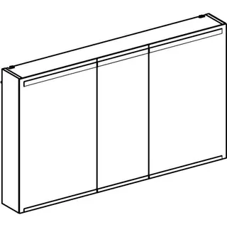 Geberit Option Spiegelschrank mit Beleuchtung drei Türen, 120x70x15cm – Bild 3