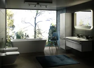 Ideal Standard freistehende Duo-Badewanne Tonic II m.Ablauf, 1800x800x600mm, Weiß – Bild 5
