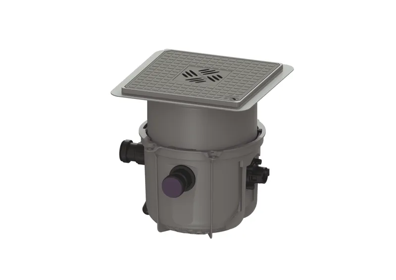 KESSEL-Hebeanlage Minilift L KTP 300-S1, Bodenplatte, schwarz