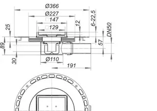 Bodenablauf TistoStone Plan VC 15, DN 50, 150 x 150 mm – Bild 3