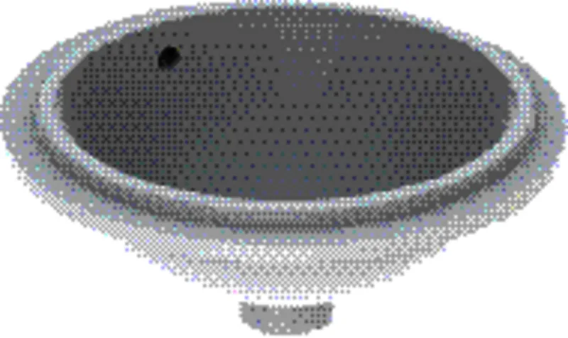 Geberit VariForm Unterbauwaschtisch, rund d:40,5cm, o. Hl, mit Überlauf, glasiert, weiß