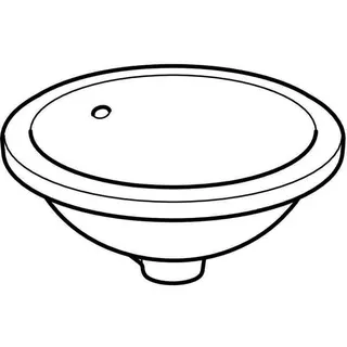 Geberit VariForm Unterbauwaschtisch, rund d:40,5cm, o. Hl, mit Überlauf, glasiert, weiß – Bild 3