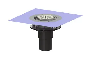 KESSEL-Bodenablauf Ecoguss Pressfl. DN 100, senkr., Variofix, Designrost