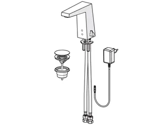 Waschtisch-Batt. HANSALOFT 5748 9/12 V, Bluetooth Ausld. 143 mm DN15 chr – Bild 2
