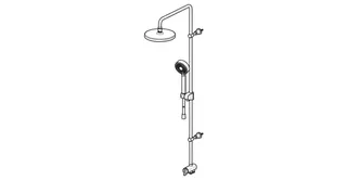 Kopfbrause-Set HANSABASICJET 4438 3-strahlig Ausld. 407 mm DN 15 chr – Bild 3