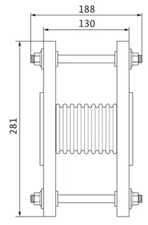 Wilo Mechanisches Zubehör, Rohrmontage Edelstahlkompensator DN 80, PN 16 – Bild 2