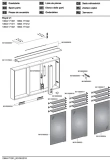 Keuco Spiegelschrank Royal L1 13604, m. Schubk., silber-eloxiert,1000x742x150 mm – Bild 4